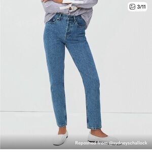 Everlane Women's Straight Leg Blue Jeans